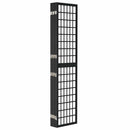 vidaXL 6 paneles fekete japán stílusú összecsukható paraván 240x170 cm