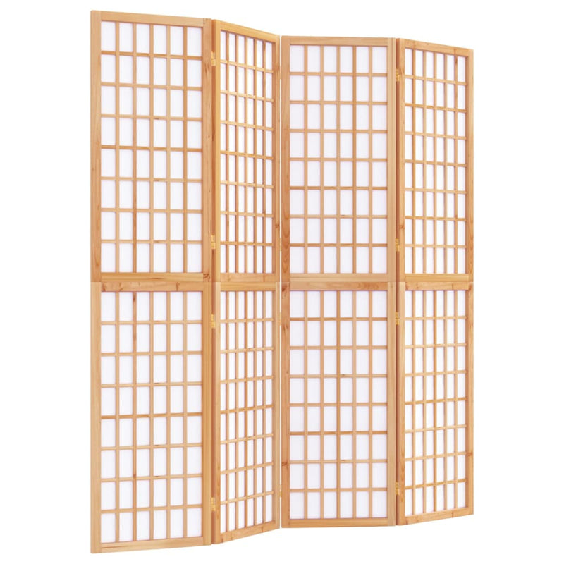 vidaXL 4 paneles japán stílusú összecsukható paraván 160 x 170 cm