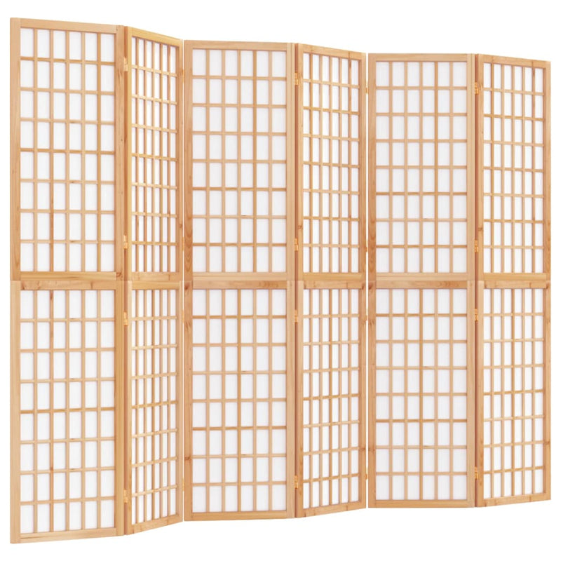 vidaXL 6-paneles japán stílusú összecsukható paraván 240 x 170 cm