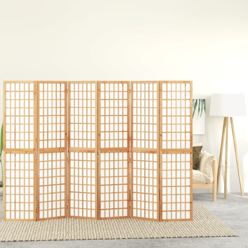 vidaXL 6-paneles japán stílusú összecsukható paraván 240 x 170 cm