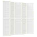 vidaXL 5 paneles fehér japán stílusú összecsukható paraván 200x170 cm