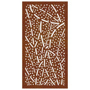 vidaXL levélmintás corten acél kerti faldísz 105 x 55 cm