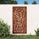 vidaXL levélmintás corten acél kerti faldísz 105 x 55 cm