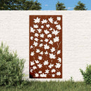 vidaXL juharlevél mintás corten acél kerti faldísz 105 x 55 cm