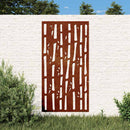 vidaXL bambuszmintás corten acél kerti faldísz 105 x 55 cm