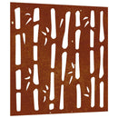 vidaXL bambuszmintás corten acél kerti faldísz 55x55 cm