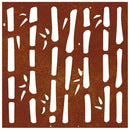 vidaXL bambuszmintás corten acél kerti faldísz 55x55 cm