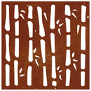 vidaXL bambuszmintás corten acél kerti faldísz 55x55 cm