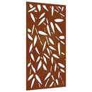 vidaXL bambuszlevél-mintás corten acél kerti faldísz 105 x 55 cm