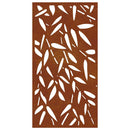 vidaXL bambuszlevél-mintás corten acél kerti faldísz 105 x 55 cm