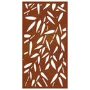 vidaXL bambuszlevél-mintás corten acél kerti faldísz 105 x 55 cm