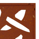 vidaXL bambuszlevél-mintás corten acél kerti faldísz 105 x 55 cm