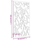 vidaXL bambuszlevél-mintás corten acél kerti faldísz 105 x 55 cm