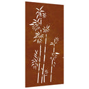 vidaXL bambuszmintás corten acél kerti faldísz 105 x 55 cm