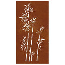 vidaXL bambuszmintás corten acél kerti faldísz 105 x 55 cm