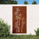 vidaXL bambuszmintás corten acél kerti faldísz 105 x 55 cm