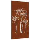 vidaXL pálmafa mintás corten acél kerti faldísz 105 x 55 cm