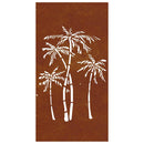 vidaXL pálmafa mintás corten acél kerti faldísz 105 x 55 cm