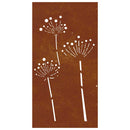 vidaXL virágmintás corten acél kerti faldísz 105 x 55 cm