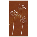 vidaXL virágmintás corten acél kerti faldísz 105 x 55 cm