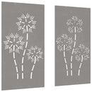 vidaXL 2 db virágmintás corten acél kerti faldísz 105 x 55 cm