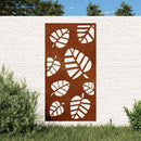 vidaXL levélmintás corten acél kerti faldísz 105 x 55 cm