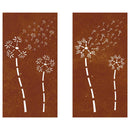 vidaXL 2 db virágmintás corten acél kerti faldísz 105 x 55 cm