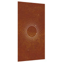 vidaXL napmintás corten acél kerti faldísz 105 x 55 cm