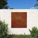 vidaXL napmintás corten acél kerti faldísz 55 x 55 cm