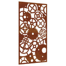 vidaXL fogaskerék mintás corten acél kerti faldísz 105 x 55 cm