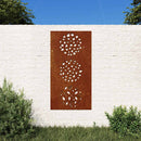 vidaXL levélmintás corten acél kerti faldísz 105 x 55 cm