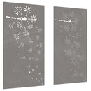 vidaXL 2 db virágmintás corten acél kerti faldísz 105 x 55 cm
