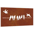 vidaXL madármintás corten acél kerti faldísz 105 x 55 cm