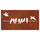 vidaXL madármintás corten acél kerti faldísz 105 x 55 cm