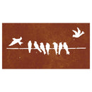 vidaXL madármintás corten acél kerti faldísz 105 x 55 cm
