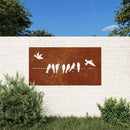 vidaXL madármintás corten acél kerti faldísz 105 x 55 cm