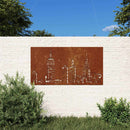 vidaXL látkép mintás corten acél kerti faldísz 105 x 55 cm