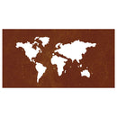 vidaXL világtérkép mintás corten acél kerti faldísz 105 x 55 cm