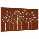 vidaXL virágmintás corten acél kerti faldísz 105 x 55 cm