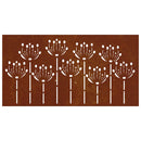 vidaXL virágmintás corten acél kerti faldísz 105 x 55 cm