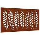 vidaXL levélmintás corten acél kerti faldísz 105 x 55 cm