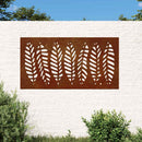 vidaXL levélmintás corten acél kerti faldísz 105 x 55 cm