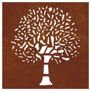 vidaXL famintás corten acél kerti faldísz 55 x 55 cm