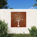 vidaXL famintás corten acél kerti faldísz 55 x 55 cm