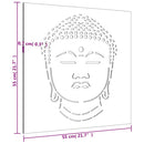 vidaXL Buddha fej mintás corten acél kerti faldísz 55 x 55 cm