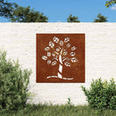 vidaXL famintás corten acél kerti faldísz 55 x 55 cm