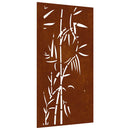 vidaXL bambuszmintás corten acél kerti faldísz 105 x 55 cm