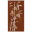 vidaXL bambuszmintás corten acél kerti faldísz 105 x 55 cm