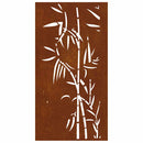 vidaXL bambuszmintás corten acél kerti faldísz 105 x 55 cm