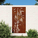 vidaXL bambuszmintás corten acél kerti faldísz 105 x 55 cm